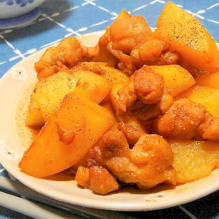 じゃがいもと鶏もも肉の照り炒め